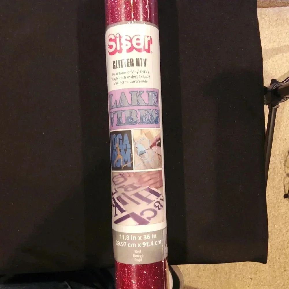 Siser Glitter Heat Transfer red glitter 11.8 X 36 inches